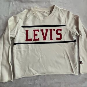 Cream Cropped Levi’s Crewneck
